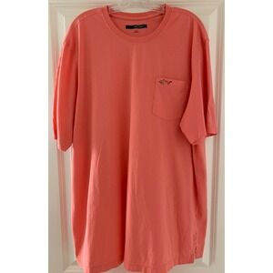 Greg Norman Short Sleeve T-Shirt Men's Size XL Orange Pocket Tee E014